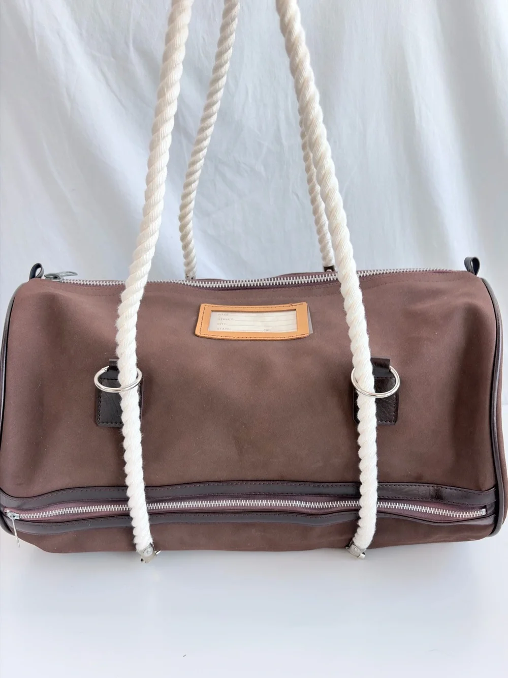 Vintage 1970s “Buddy Bag” Convertible Brown Canvas Duffel Backpack Weekender NOS